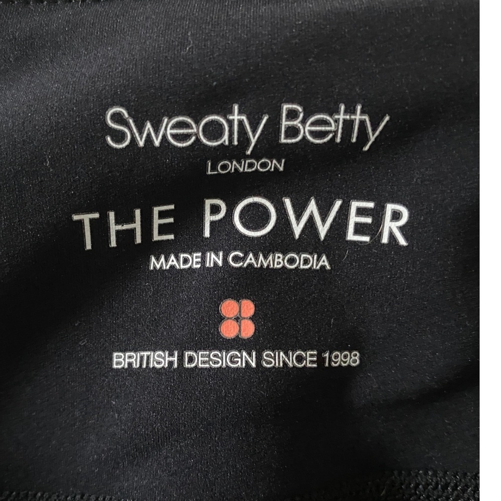 Sweaty Betty The Power Black Cropped Mesh Panel Leggings SB4353 Womens Large - Picture 8 of 9